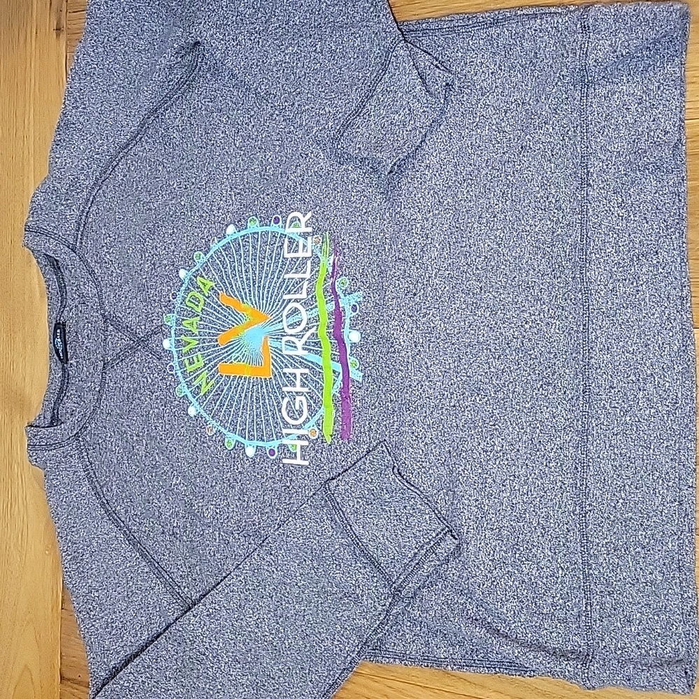 NWOT Las Vegas High Roller women's XXL heathered black crewneck sweatshirt